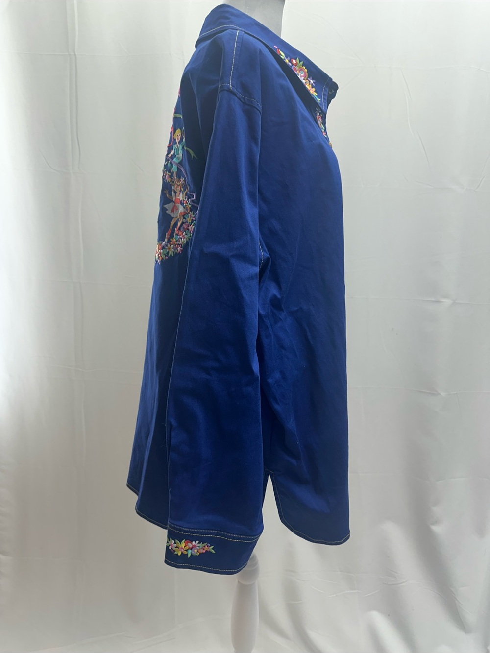 Bob Mackie Wearable Art Royal Blue Embroidered Button Tunic 2X - Picture 4 of 7